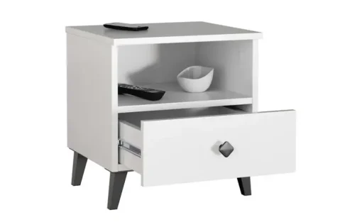 Nachttisch 40 cm breit Lina | Weiß | Möbel Höffner