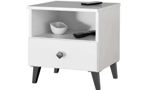 Nachttisch 40 cm breit Lina | Weiß | Möbel Höffner