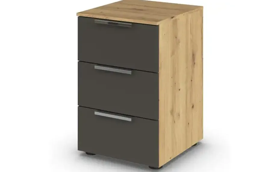 Nachttisch Flipp | Front: Dekor, Oberboden: Dekor, verchromt