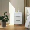 Nachttisch Flipp | verchromt, Weiß | Möbel Höffner