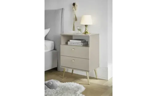 Nachttisch Laura | Beige | Möbel Höffner
