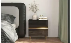 Nachttisch Marika | Schwarz | Möbel Höffner
