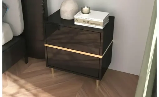 Nachttisch Marika | Schwarz | Möbel Höffner