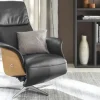 Nils Olsen Relaxsessel Leder / Kunstleder Frederik | Schwarz