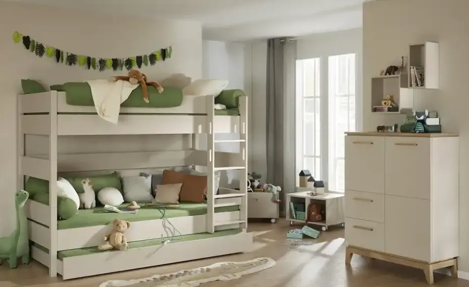 PAIDI Etagenbett Tiago | kaschmirfarben, 90x200 cm