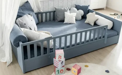 PAIDI Kinderbett Little Flo | 140x200 cm, Blau
