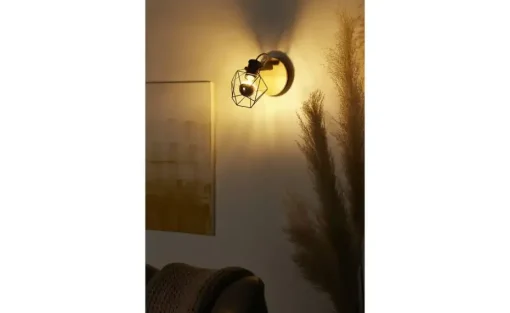 Paul Neuhaus Decken- und Wandstrahler, 1-flammig, Rubber Wood