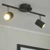 Paul Neuhaus Deckenstrahler,  2-flammig, schwarz