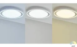 Paul Neuhaus LED-Bad-Deckenleuchte, weiß mit Fernbedienung