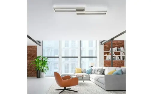 Paul Neuhaus LED-Deckenleuchte, 2-flammig, Nickel-matt