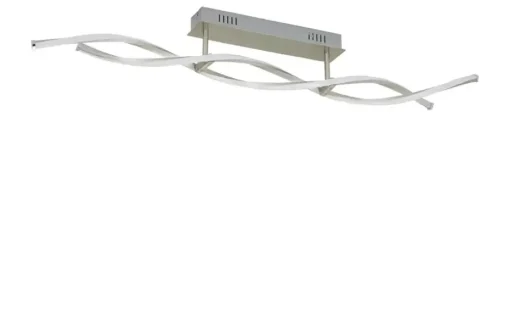 Paul Neuhaus LED-Deckenleuchte, 2-flammig, geschwungen, Nickel-matt