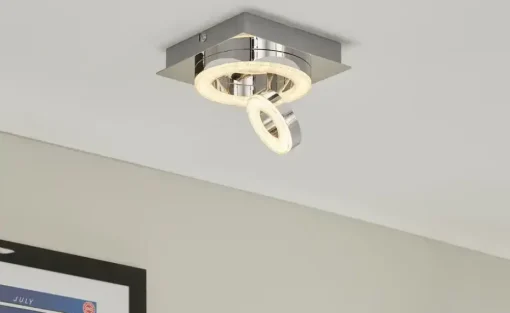 Paul Neuhaus LED-Deckenleuchte, 2-flammig, Kristall-optik