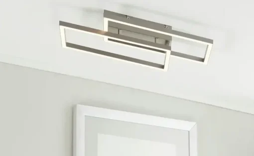 Paul Neuhaus LED-Deckenleuchte, 2-flammig, Nickel-matt