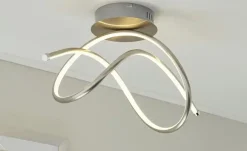 Paul Neuhaus LED-Deckenleuchte, Nickel-matt, geschwungen
