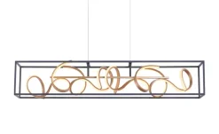 Paul Neuhaus LED-Pendelleuchte, schwarz/goldfarben