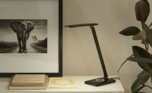 Paul Neuhaus LED-Schreibtischleuchte, Schwarz mit Ladefunktion