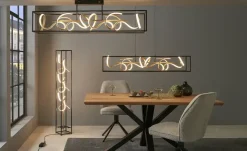 Paul Neuhaus LED-Stehleuchte, schwarz/goldfarben