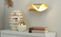 Paul Neuhaus LED-Wandleuchte, Blattgold-Optik | Höffner