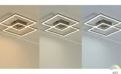 Paul Neuhaus Smart Home-Deckenleuchte, 2-flammig, Nickel matt