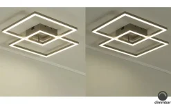 Paul Neuhaus Smart Home-Deckenleuchte, 2-flammig, Nickel matt