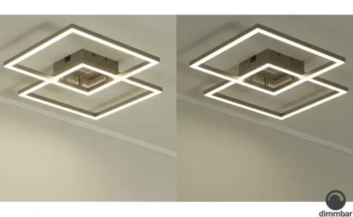 Paul Neuhaus Smart Home-Deckenleuchte, 2-flammig, Nickel matt