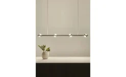 Paul Neuhaus Smart Home-Pendelleuchte, 8-flammig, Nickel matt