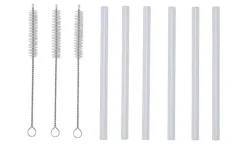 Peill+Putzler Glas-Trinkhalm-Set | transparent, kurz