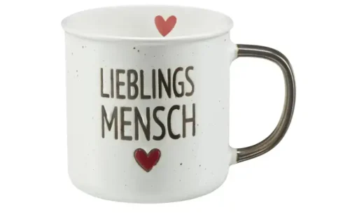 Peill+Putzler Kaffeebecher Lieblingsmensch | Weiß, Goldfarben
