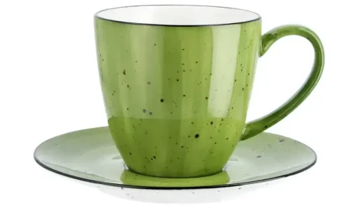 Peill+Putzler Kaffeeuntertasse Genua | Grün, Weiß, Kaffeeuntertasse