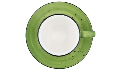 Peill+Putzler Kaffeeuntertasse Genua | Grün, Weiß, Kaffeeuntertasse