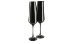 Peill+Putzler Sektkelch 200 ml, 2er Set Las Vegas | Schwarz, Sektkelch 200 ml