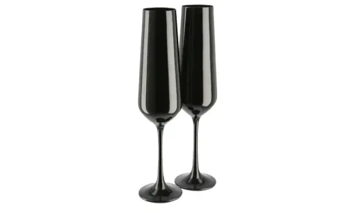 Peill+Putzler Sektkelch 200 ml, 2er Set Las Vegas | Schwarz, Sektkelch 200 ml