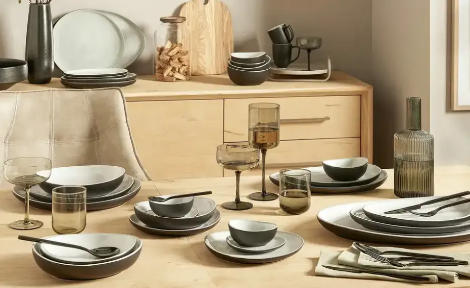 Peill+Putzler Servierplatte Como | Schwarz, matt, Grün, 41 cm