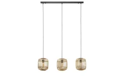 Pendelleuchte 3-flammig, Bambusschirm | Möbel Höffner