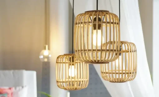 Pendelleuchte, 1-flammig, Holzlamellen | Möbel Höffner