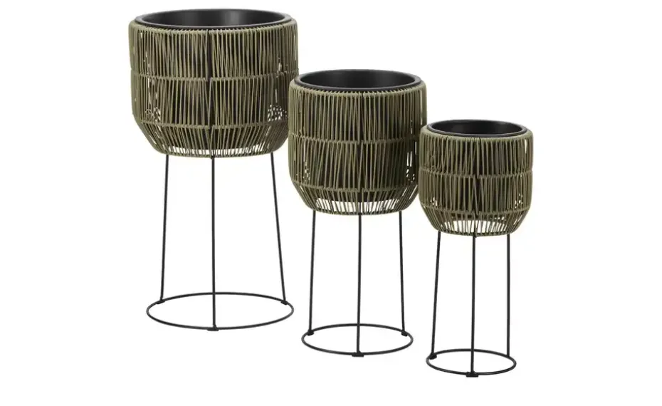 Pflanztopf auf Metallständer, 3er Set | Möbel Höffner