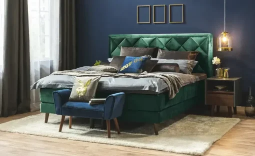 Playboy Boxspringbett Audrey | 140 cm, Petrol, Grün