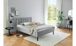 Polsterbett Aldridge | 140x200 cm, Grau | Möbel Höffner