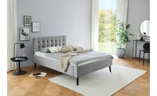 Polsterbett Aldridge | 140x200 cm, Grau | Möbel Höffner