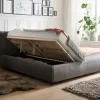Polsterbett Aston | Anthrazit, mit Bettkästen | Höffner