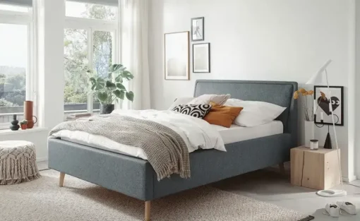 Polsterbett Fairford | Blau, 140 cm | Möbel Höffner