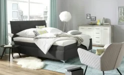 Polsterbett Lerryn | Anthrazit, 120 cm | Möbel Höffner