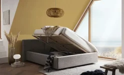 Polsterbett mit Bettkasten Colville | 140 cm, Taupe