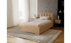 Polsterbett mit Stauraum Draven | 80x200 cm, Beige