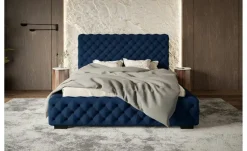 Polsterbett mit Stauraum Wigan | 120x200 cm, Blau