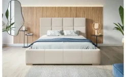 Polsterbett mit Stauraum Poole | 120x200 cm, Creme