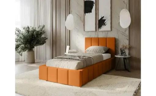 Polsterbett mit Stauraum Margate | 80x200 cm, Orange