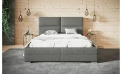 Polsterbett mit Stauraum Sale | 140x200 cm, Grau
