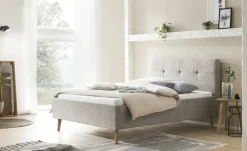 Polsterbett Netley | 140 cm, Taupe | Möbel Höffner
