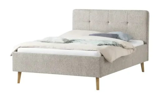 Polsterbett Netley | 140 cm, Taupe | Möbel Höffner
